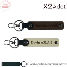 Sevgililer Gününe Özel, Isim & Soyisim Kişiselleştirilmiş 2’li Anahtarlık, K Kahve-S Kahve-Lacivert