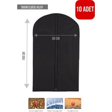 ( 10 Adet ) Takım Elbise Kılıfı Fermuarlı Kıyafet Ceket Koruyucu Hurç-Dolap Içi Düzenleyici