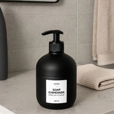 Cam Sıvı Sabunluk | 425 ml | Modern Banyo Sabunluk | Şık Pompalı Cam Dispenser 9,4X9,4X16 cm