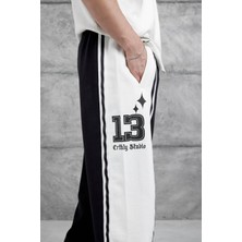 Siyah Weirdx Yazılı Baggy Eşofman