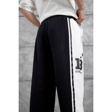 Siyah Weirdx Yazılı Baggy Eşofman