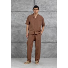 Kahverengi Mrk Paraşüt Kumaş Alt-Üst Takım