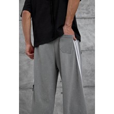 Füme Ynzay-3 Yazılı Baggy Eşofman Altı