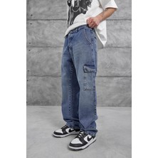 Lacivert Kp Kargo Baggy Jean