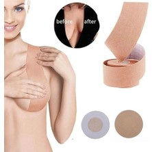 Korseshop 5 Metre Push Up Göğüs Meme Dikleştirici Kaldırıcı Kaldırma Ped ve 8 Adet Göğüs Ucu Kapatıcı Bandı
