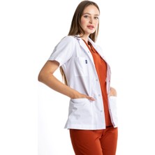 Uçak Medikal Beyaz Terikoton Ceket Boy Doktor Önlüğü