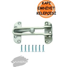 Wuvera Çelik Kapı Emniyet Kelepçesi - Saten Gri Renk ile Güvenliğinizi Güçlendirin