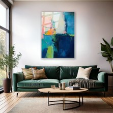 Cam Duvar Tablosu Soyut Dijital Baskı Salon Tablosu Modern Tasarım Tablo Modern Ev Dekoru