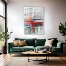 Soyut Çizgiler Cam Tablo Duvar Tablosu Modern Ev Dekoru Cam Salon Tablosu