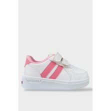 Liger Işıklı Unisex Rahat Hafif Çocuk Spor Ayakkabı BEYAZ - PEMBE