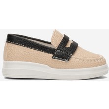 Liger Erkek Okul Tören Düğün Sünnet Çocuk Ayakkabısı        BEJ - LACİVERT