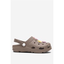 Kaymaz Taban Deniz Plaj Havuz Çocuk Terlik Kahverengi