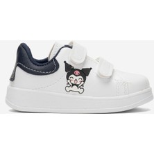 Liger Çocuk Kuromi Baskılı Cırtlı Unisex Spor Ayakkabı BEYAZ - LACİVERT