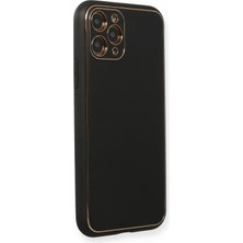 Newface  Apple iPhone 11 Pro Kılıf Coco Deri Silikon Kapak - Siyah Ferrg