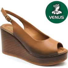Venüs Torik  Deri Comfort Ortopedik Dolgu Taban Kadın Sandalet