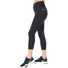 Nike Dri-Fit Fast Crop File Panelli Kadın Siyah Tayt