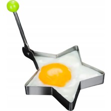 Metalik Yıldız Şeklinde Metal Omlet Yumurta ve Krep Kalıpları