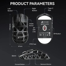 ATAsoft R3 Magnezyum Driverli  8000hz Ultra Hızlı Tepki 26.000DPI Gaming Oyuncu Mouse