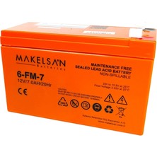 Makelsan 12V 7AH, Bakımsız, Kuru Akü. Ups Için Uygundur.