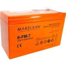 Makelsan 12V 7AH, Bakımsız, Kuru Akü. Ups Için Uygundur.