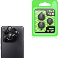 Zebana Xiaomi Redmi Note 14 4g  KL10 Kamera Lens Koruma Camı Siyah