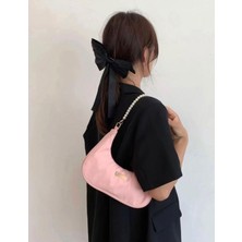 Ithal Y2K Coquette Pembe Incili Kol Çantası