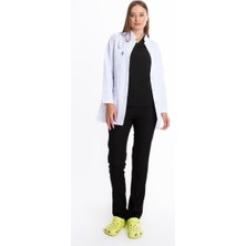 Uçak Medikal Beyaz Tunik Boy, Uzun Kol, Hakim Yaka, Doktor Önlüğü