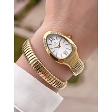 Wesse Yılan Tasarım Sarmalı Kordon 2 Yıl Garantili 3 Atm Suya Dayanıklı Kadın Kol Saati BWWL.1150.01