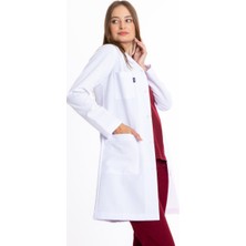 Uçak Medikal Beyaz Uzun Boy, Hakim Yaka, Doktor Önlüğü