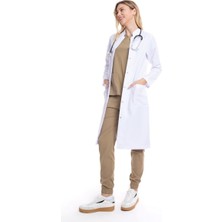 Uçak Medikal Beyaz Maxi Boy, Hakim Yaka, Doktor Önlüğü