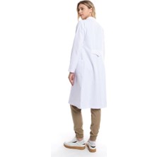 Uçak Medikal Beyaz Maxi Boy, Hakim Yaka, Doktor Önlüğü