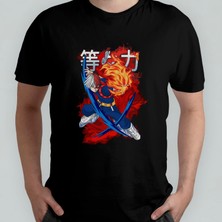 Pixxa My Hero  Shoto Todoroki Unisex %100 Pamuklu Bisiklet Yaka T-Shirt Model 5