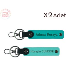 Arkadaşa Günlük Hayatta Eşlik Edecek Hediye – Ikili Anahtarlık Seti, Koyu Turkuaz-Turkuaz