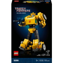 LEGO® Icons Bumblebee 10338 - Yetişkinler için Koleksiyonluk Robot Aksiyon Figürü Yapım Seti (950 Parça)