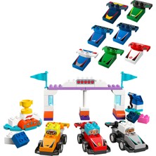 LEGO® DUPLO® F1® Takımı Yarış Arabaları ve Sürücüler 10445 - 2 Yaş & Üzeri Çocuklar için Eğitici Oyuncak Yapım Seti (70 Parça)