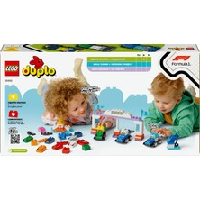 LEGO® DUPLO® F1® Takımı Yarış Arabaları ve Sürücüler 10445 - 2 Yaş & Üzeri Çocuklar için Eğitici Oyuncak Yapım Seti (70 Parça)