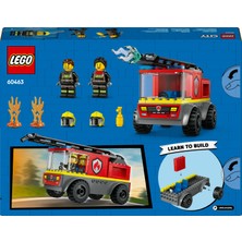 LEGO® City Merdivenli İtfaiye Kamyonu 60463 - 4 Yaş & Üzeri Çocuklar için Yaratıcı Oyuncak Yapım Seti (82 Parça)