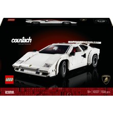 LEGO® Icons Lamborghini Countach 5000 Quattrovalvole 10337 - Yetişkinler için Model Yapım Seti (1506 Parça)