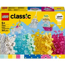 LEGO® Classic Sihirli Saydam Kutu 11040 - 5 Yaş & Üzeri Çocuklar için Yaratıcı Oyuncak Yapım Seti (340 Parça)