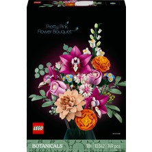 LEGO® Botanicals Pembe Çiçek Buketi 10342 - Yetişkinler için Çiçek Model Yapım Seti (749 Parça)