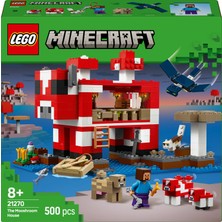 LEGO® Minecraft® Mooshroom Evi 21270 - 8 Yaş & Üzeri Video Oyunu Seven Çocuklar için Yaratıcı Oyuncak Yapım Seti (500 Parça)