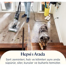 Bissell Crosswave Hydrosteam Pet Pro 1100 Watt Buharlı Dikey Süpürme ve Silme Makinesi