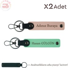 Miaju Öğretmene Şık Sürpriz, Isimli 2’li Anahtarlık Takımı, Yavru Ağzı-Yeşil-Lacivert