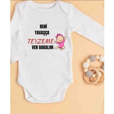 Lupi Isimli Özel Baskı Hediyelik Bebek Zıbın Teyze Yeğen