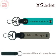 Miaju Doktora Yılbaşı Jest, Isimli 2’li Anahtarlık Takımı, Kül Gri-Koyu Turkuaz-Lacivert