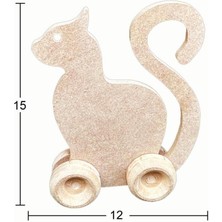 Ahşap Oyuncak Kedi 15X12CM OY108