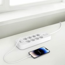 Belkin 1xUSB-A/1xType-C Akım Korumalı 8li 2 mt Uzatma Priz