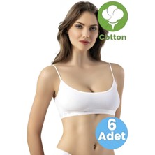 Uniquetrenders Kadın 6'lı Ip Askılı Kaşkorse Pedli Crop Büstiyer