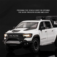 1:32 Dodge Mamut 1000 Trx Alaşım Pikap Araba Modeli Döküm Metal Off-Road Araç Modeli Ses ve Işık Simülasyon Çocuk Oyuncak Hediye (Yurt Dışından)