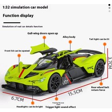 1:32 Aston Martin Valkyrie Amr 001 Süper Spor Araba Alaşım Döküm Metal Model Araba Açık Koleksiyon Dekorasyon Hobi Hediye Çocuk (Yurt Dışından)